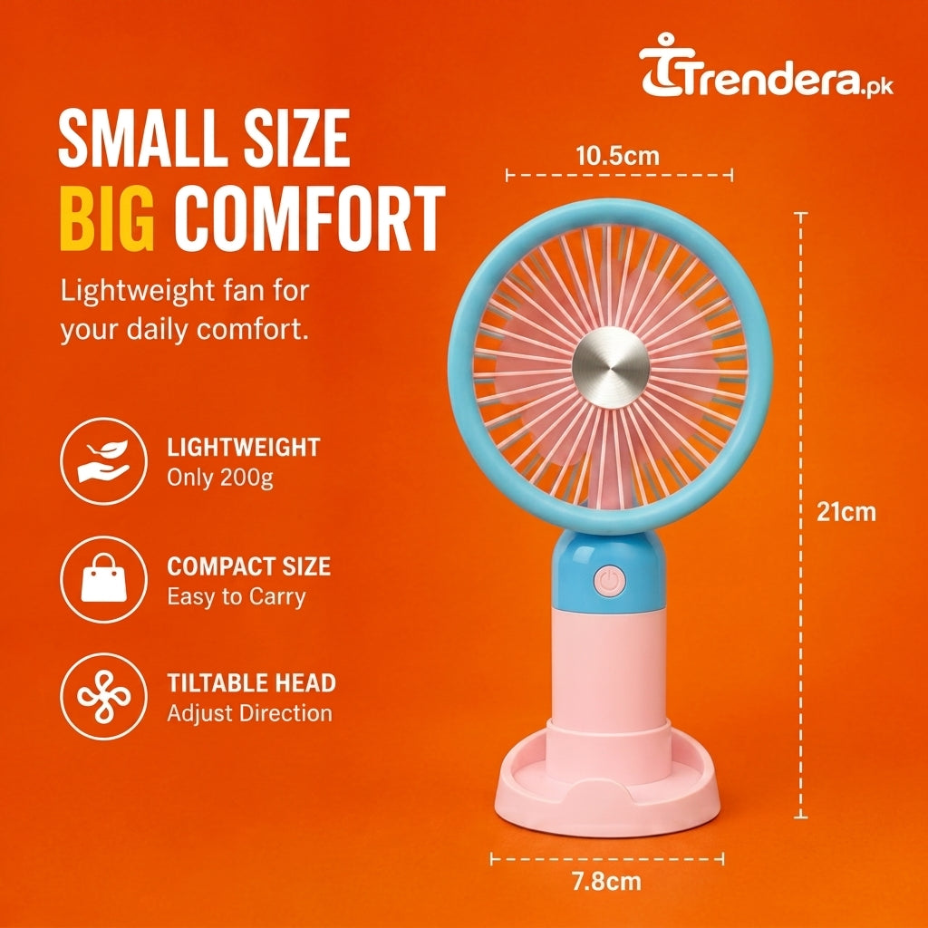Mini USB Rechargeable Fan | Portable Mini Fan Pakistan