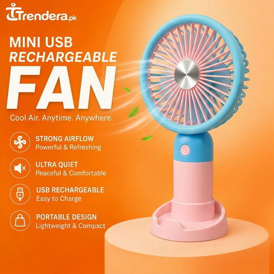 Mini USB Rechargeable Fan | Portable Mini Fan Pakistan
