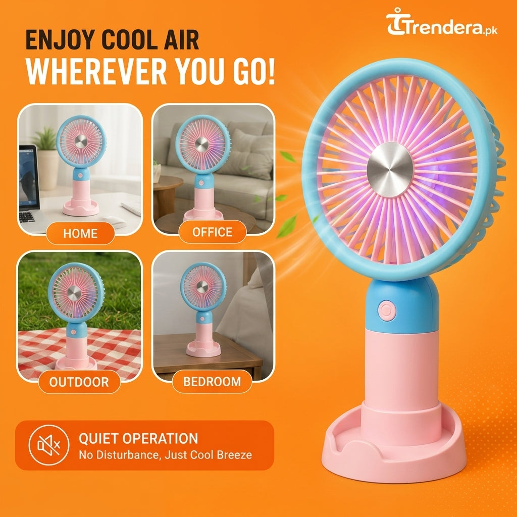 Mini USB Rechargeable Fan | Portable Mini Fan Pakistan