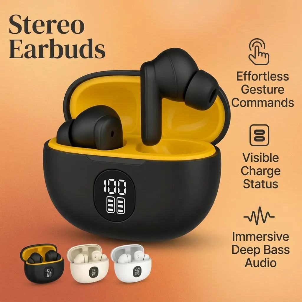 Pro 3rd Gen TWS Bluetooth Earbuds with Digital Battery Display