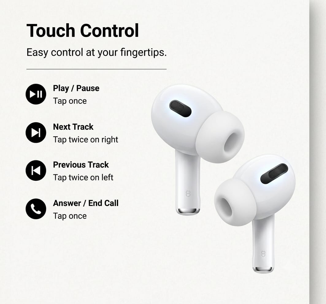 AirPods Pro 2 Master Copy – Wireless Bluetooth Earbuds